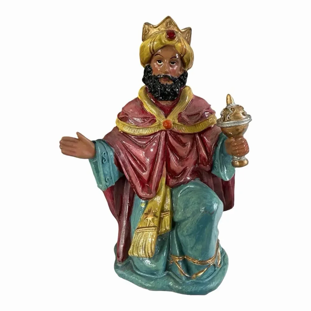 Vintage Greenbrier Int Nativity Set Of 6 Hand Painted Figurines
